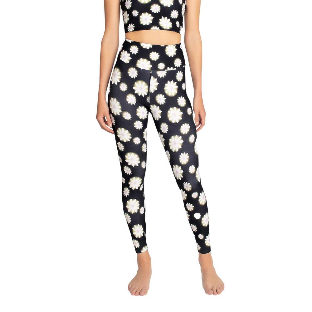 NEW NICOLE MILLER high rise leggings in hazy daisy